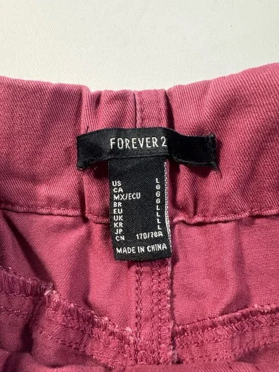 Forever 21 Burgundy/Berry Cargo Jogger Pants - Picture 3 of 5